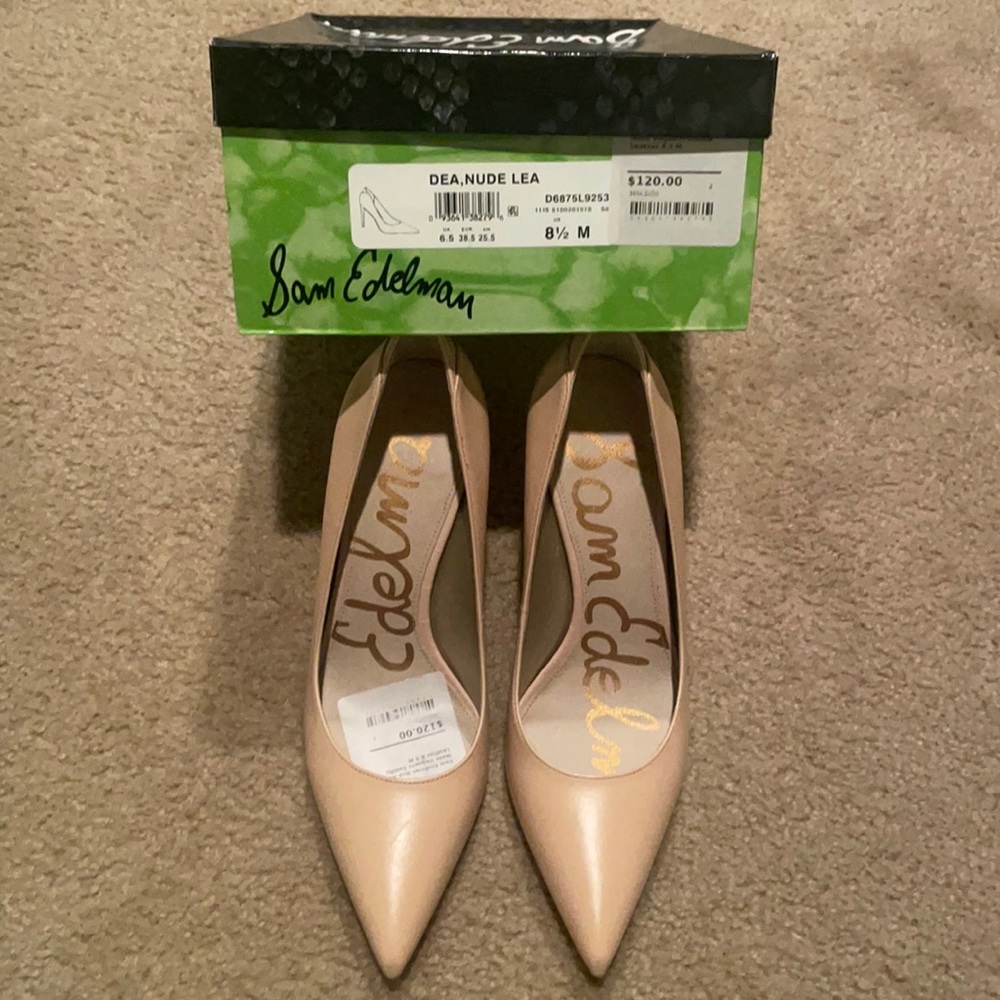 New Sam Edelman Dea Nude Lea pointy heels